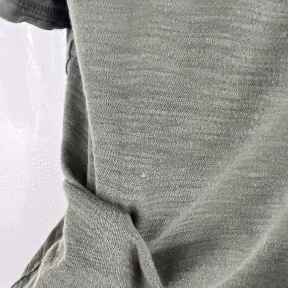 Helix Shirt Men Large Green Short Sleeve Solid Cotton Tee - Picture 6 of 11